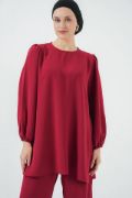 Ayrobin Tunik Pantolon Alt Üst Takım 6712 - Bordo resmi